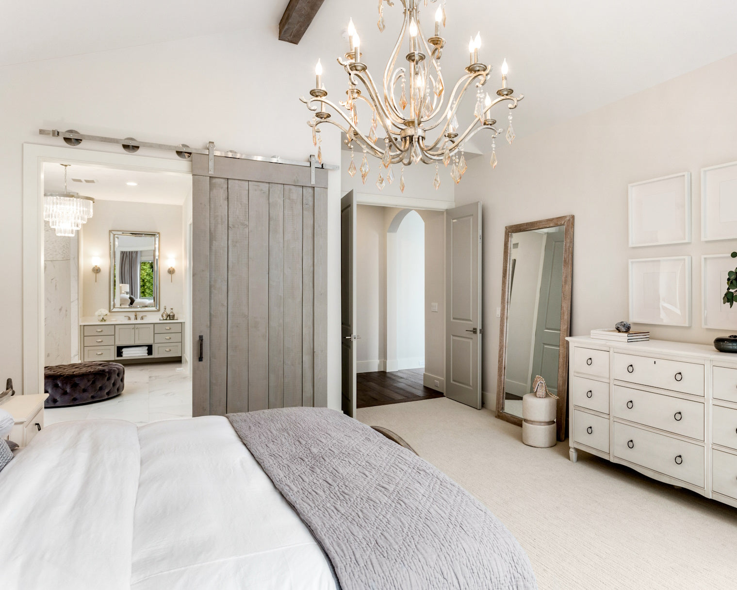 barn door on main bathroom