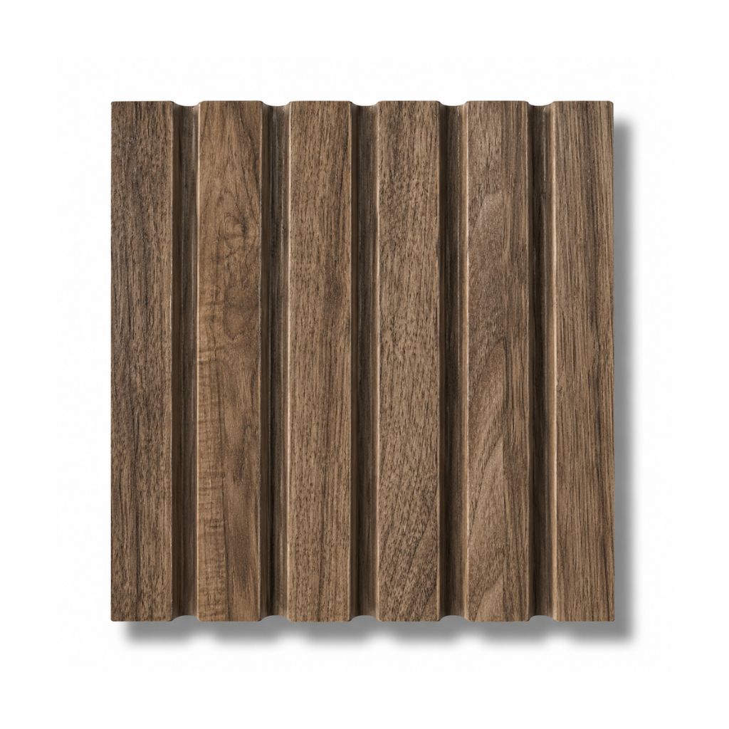 Walston Architectural Products Wall Panel Slatted (1" Slats) / Wood Inspired Walnut 6″ X 6″ SAMPLES: FLUTED, REEDED, OR SLAT WALL PANELS / WALL CLADDING