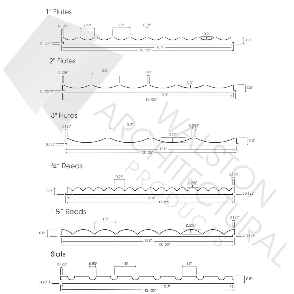 Fluted Wall Panels - 3" Flutes