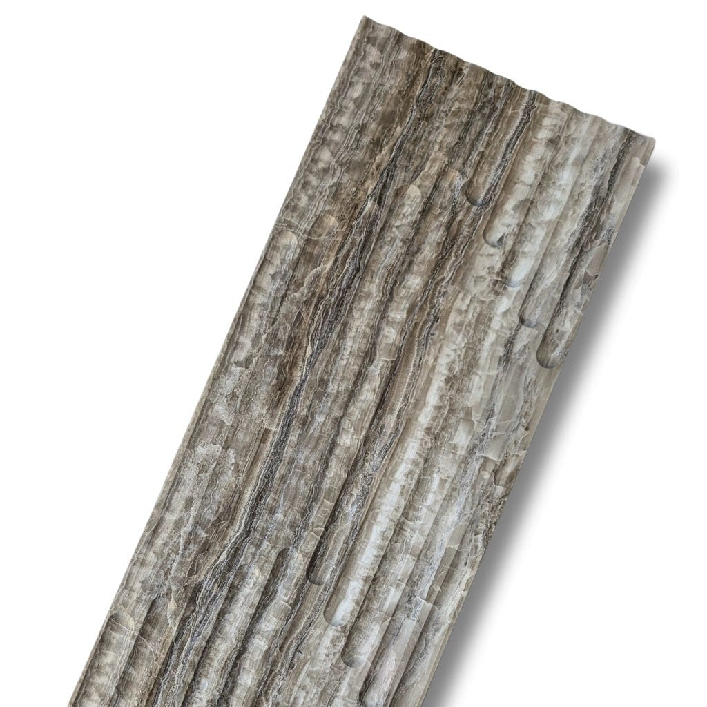 Walston Architectural Products Wall Panel (3) 12" x 93" Sections / 23.25 sq ft / Black Walnut 3DL Contemporary Arrow Peel and Stick Wall Panels Contemporary Arrow Peel and Stick Wall Panels | Walston Architectural Products