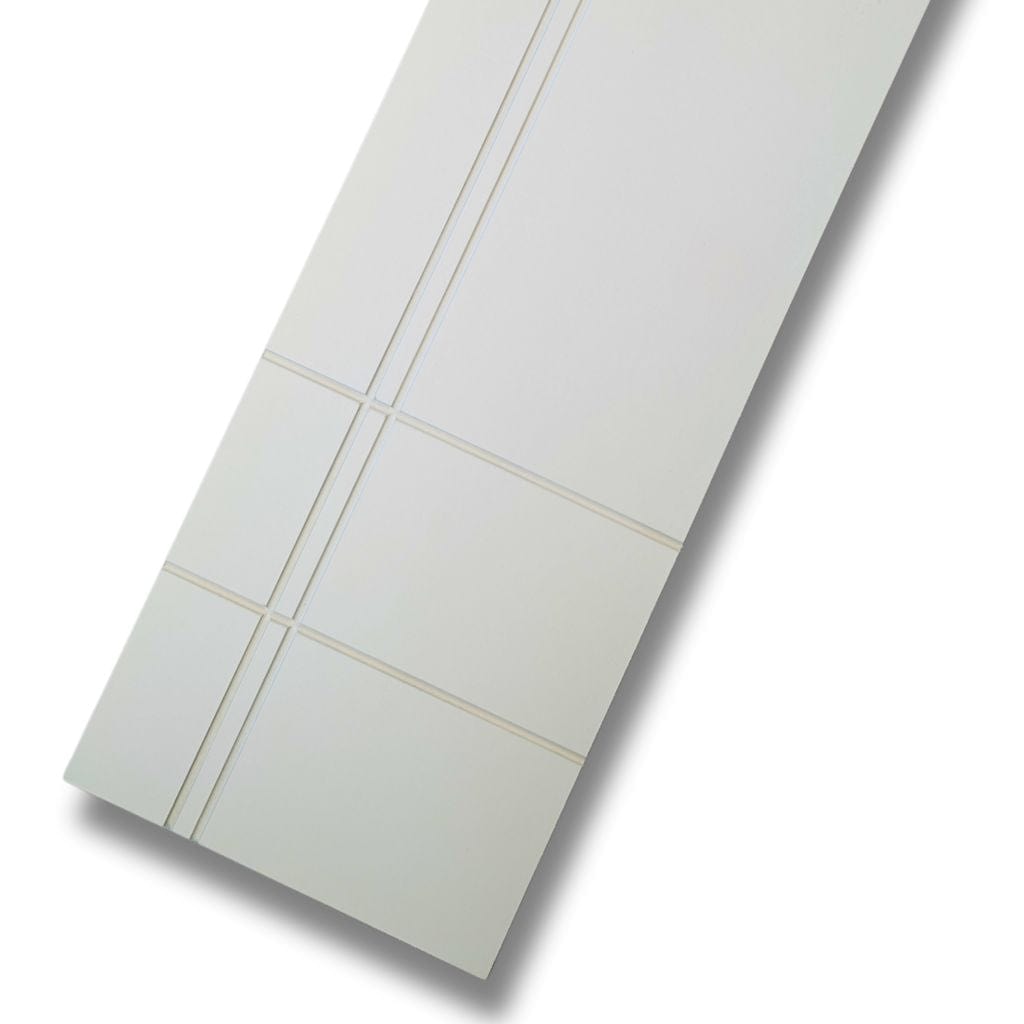 Walston Architectural Products Wall Panel (3) 12" x 93" Sections / 23.25 sq ft / Primed White/Paintable MDF Cross Lines Peel and Stick Wall Panels Cross Lines Peel and Stick Wall Panels | Walston Architectural Products