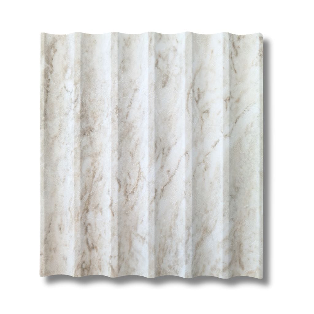 Walston Architectural Products Wall Panel (3) 12" x 93" Sections / 23.25 sq ft / Roma Sand 3DL Fluted Wall Panels - 1" Flutes Fluted Wall Panels - 1" Flutes | Walston Architectural Products