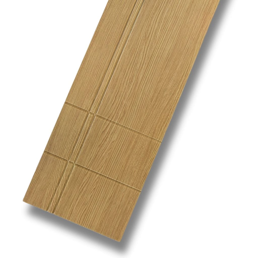 Walston Architectural Products Wall Panel (3) 12&quot; x 93&quot; Sections / 23.25 sq ft / White Oak 3DL Cross Lines Peel and Stick Wall Panels Cross Lines Peel and Stick Wall Panels | Walston Architectural Products