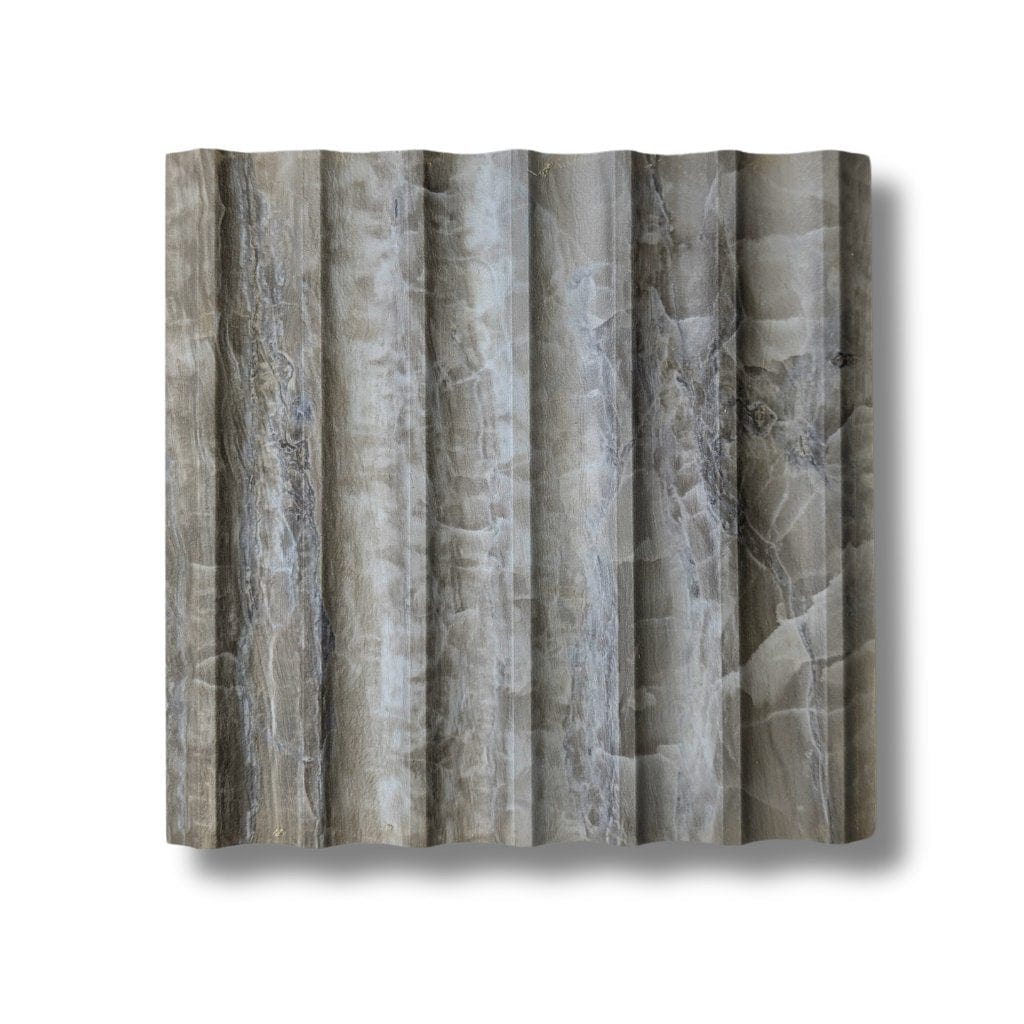 Walston Architectural Products Wall Panel Fluted (1" Flutes) / Fantasy Brown 3DL 8″ X 8″ SAMPLES: FLUTED, REEDED, OR SLAT WALL PANELS / WALL CLADDING 8″ X 8″ SAMPLES: FLUTED, REEDED, OR SLAT WALL PANELS / WALL CLADDING