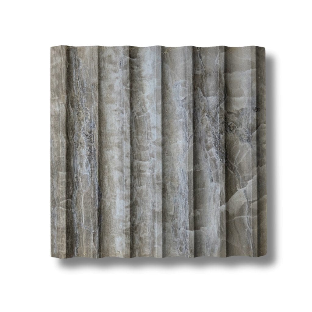 Walston Architectural Products Wall Panel Fluted (1" Flutes) / Fantasy Brown 3DL 8″ X 8″ SAMPLES: FLUTED, REEDED, OR SLAT WALL PANELS / WALL CLADDING 8″ X 8″ SAMPLES: FLUTED, REEDED, OR SLAT WALL PANELS / WALL CLADDING