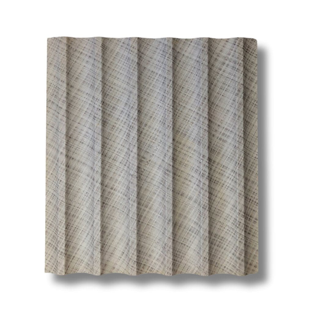 Walston Architectural Products Wall Panel Fluted (1&quot; Flutes) / Pewter Plaid Linen 3DL 8″ X 8″ SAMPLES: FLUTED, REEDED, OR SLAT WALL PANELS / WALL CLADDING 8″ X 8″ SAMPLES: FLUTED, REEDED, OR SLAT WALL PANELS / WALL CLADDING