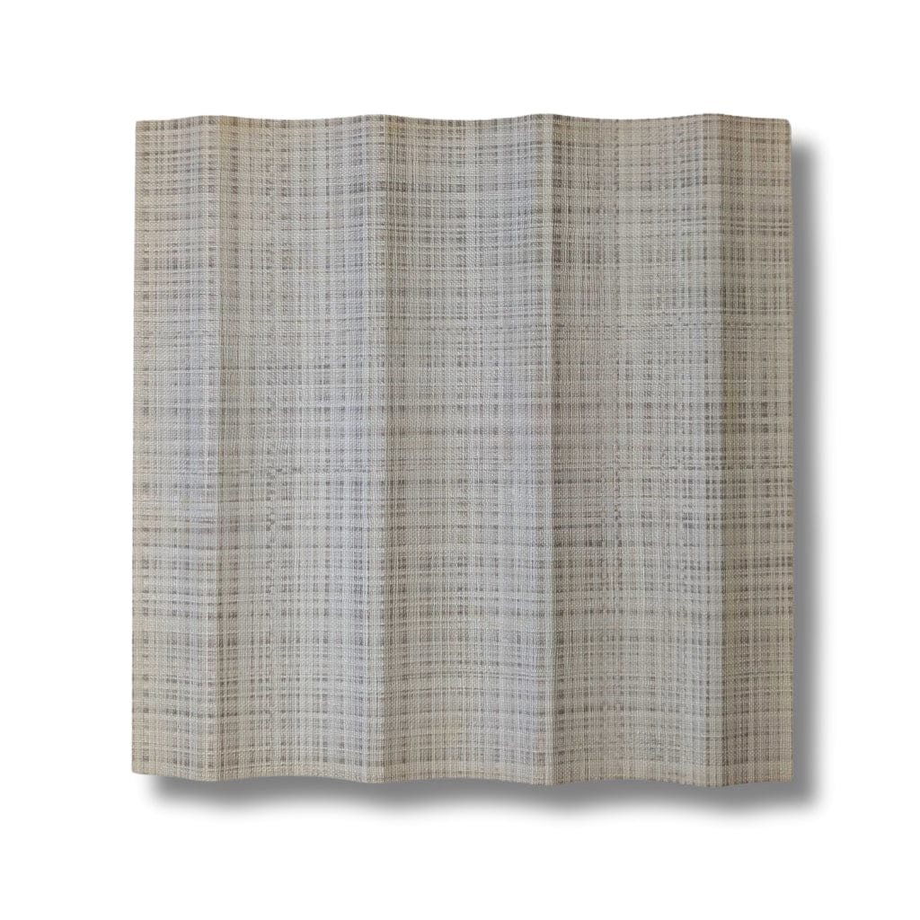 Walston Architectural Products Wall Panel Fluted (2" Flutes) / Pewter Plaid Linen 3DL 8″ X 8″ SAMPLES: FLUTED, REEDED, OR SLAT WALL PANELS / WALL CLADDING 8″ X 8″ SAMPLES: FLUTED, REEDED, OR SLAT WALL PANELS / WALL CLADDING