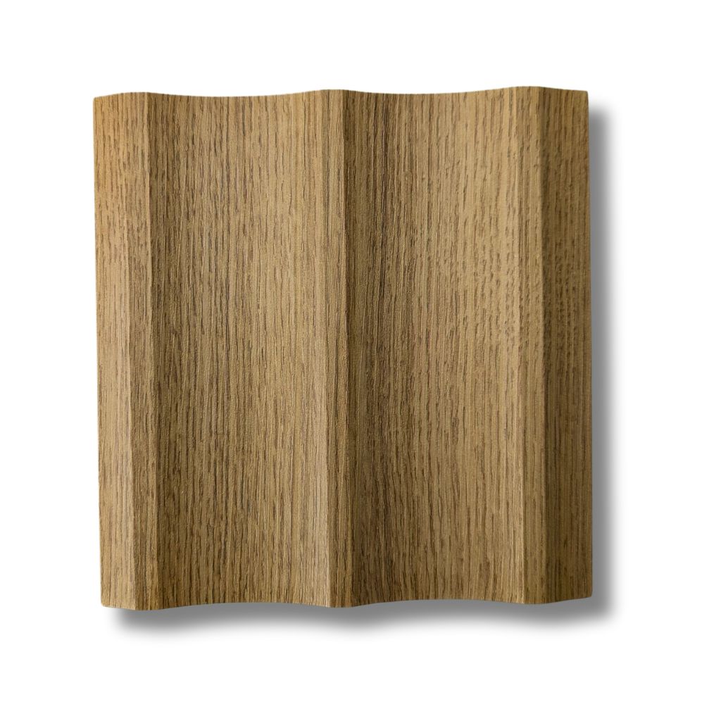 Walston Architectural Products Wall Panel Fluted (3" Flutes) / Wood Inspired Charleston Oak 8″ X 8″ SAMPLES: FLUTED, REEDED, OR SLAT WALL PANELS / WALL CLADDING
