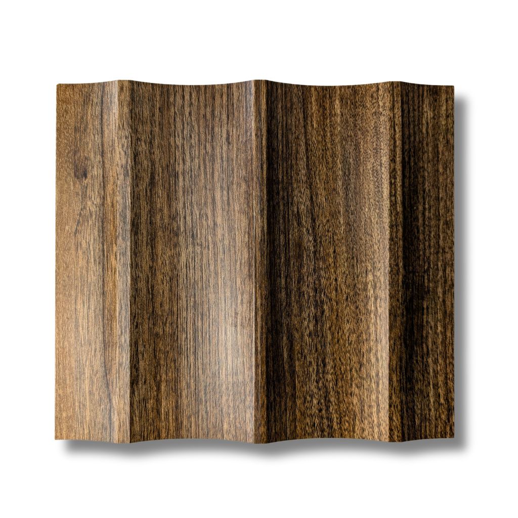 Walston Architectural Products Wall Panel Fluted (3" Flutes) / Wood Inspired Walnut 8″ X 8″ SAMPLES: FLUTED, REEDED, OR SLAT WALL PANELS / WALL CLADDING