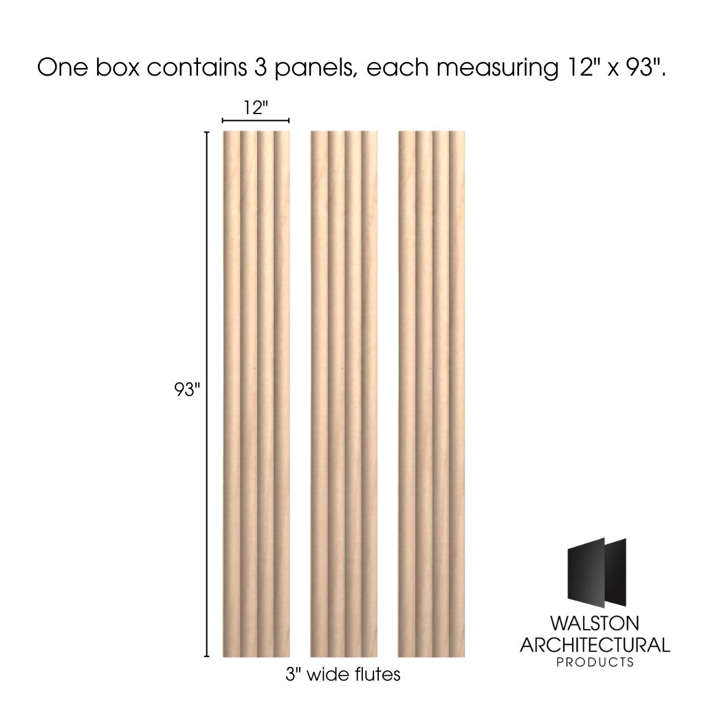 Walston Architectural Products Wall Panel Fluted Wall Panels - 3" Flutes Fluted Wall Panels - 3" Flutes