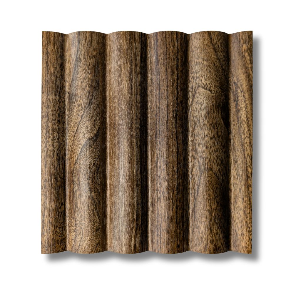 Walston Architectural Products Wall Panel Reeded (1-1/2" Reeds) / Wood Inspired Walnut 8″ X 8″ SAMPLES: FLUTED, REEDED, OR SLAT WALL PANELS / WALL CLADDING