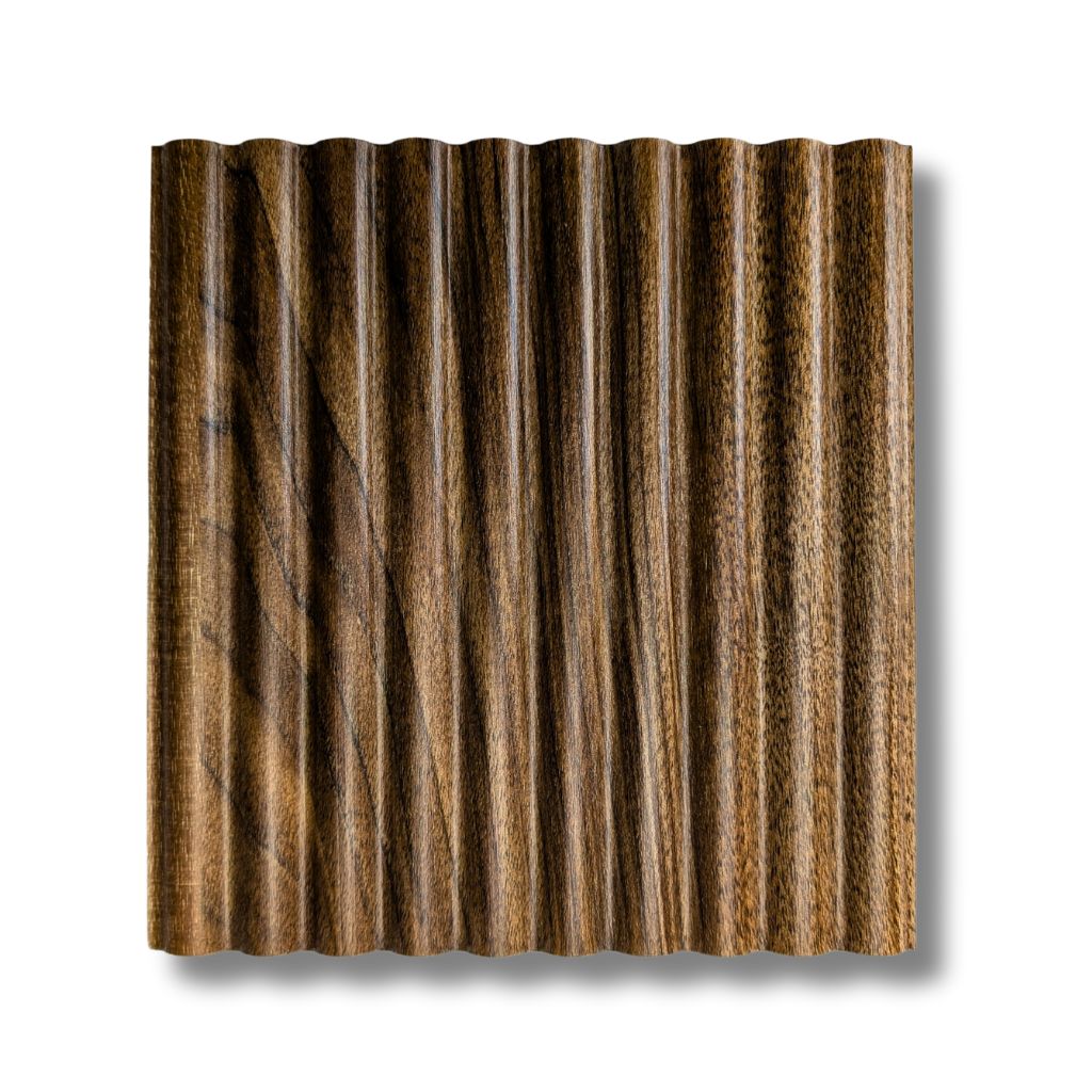 Walston Architectural Products Wall Panel Reeded (3/4" Reeds) / Wood Inspired Walnut 8″ X 8″ SAMPLES: FLUTED, REEDED, OR SLAT WALL PANELS / WALL CLADDING