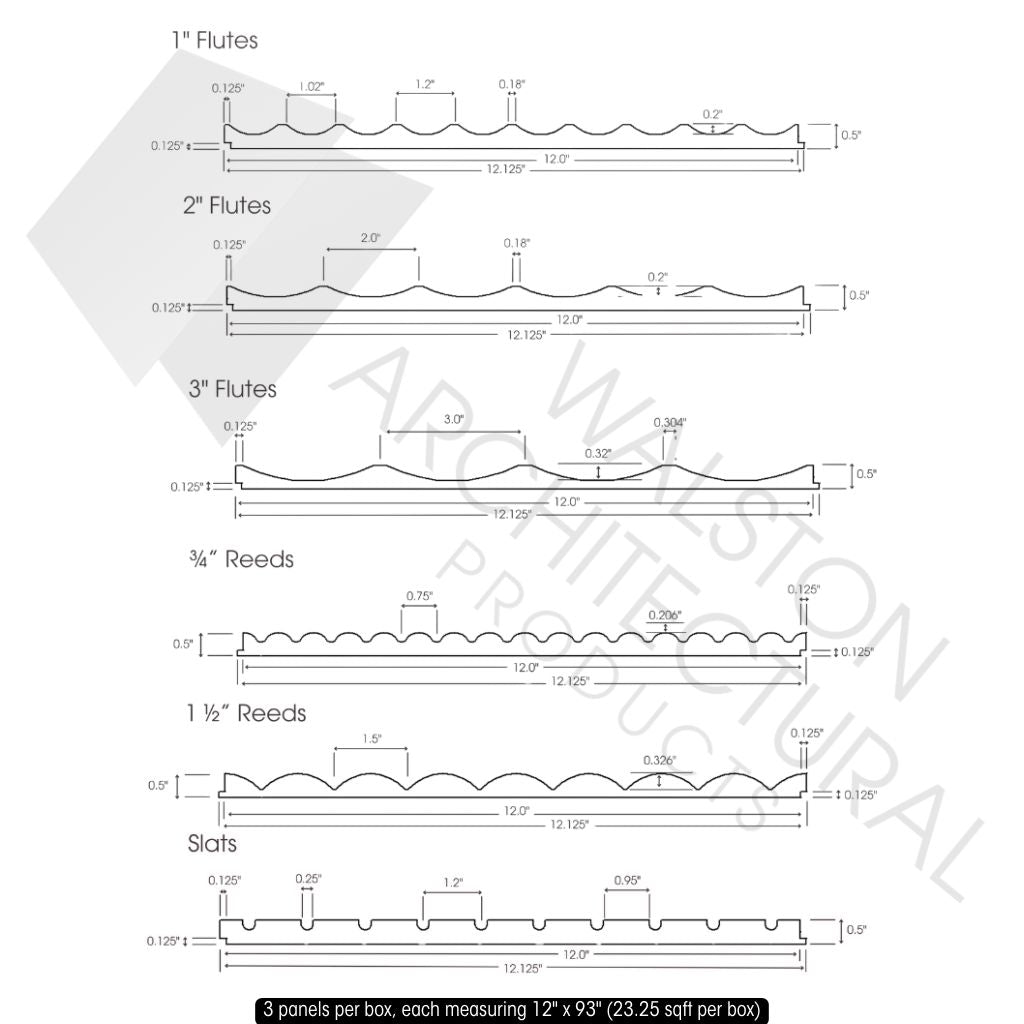 Walston Architectural Products Fluted, Reeded, and Slat Wall Panel Specs | Walston Architectural Products