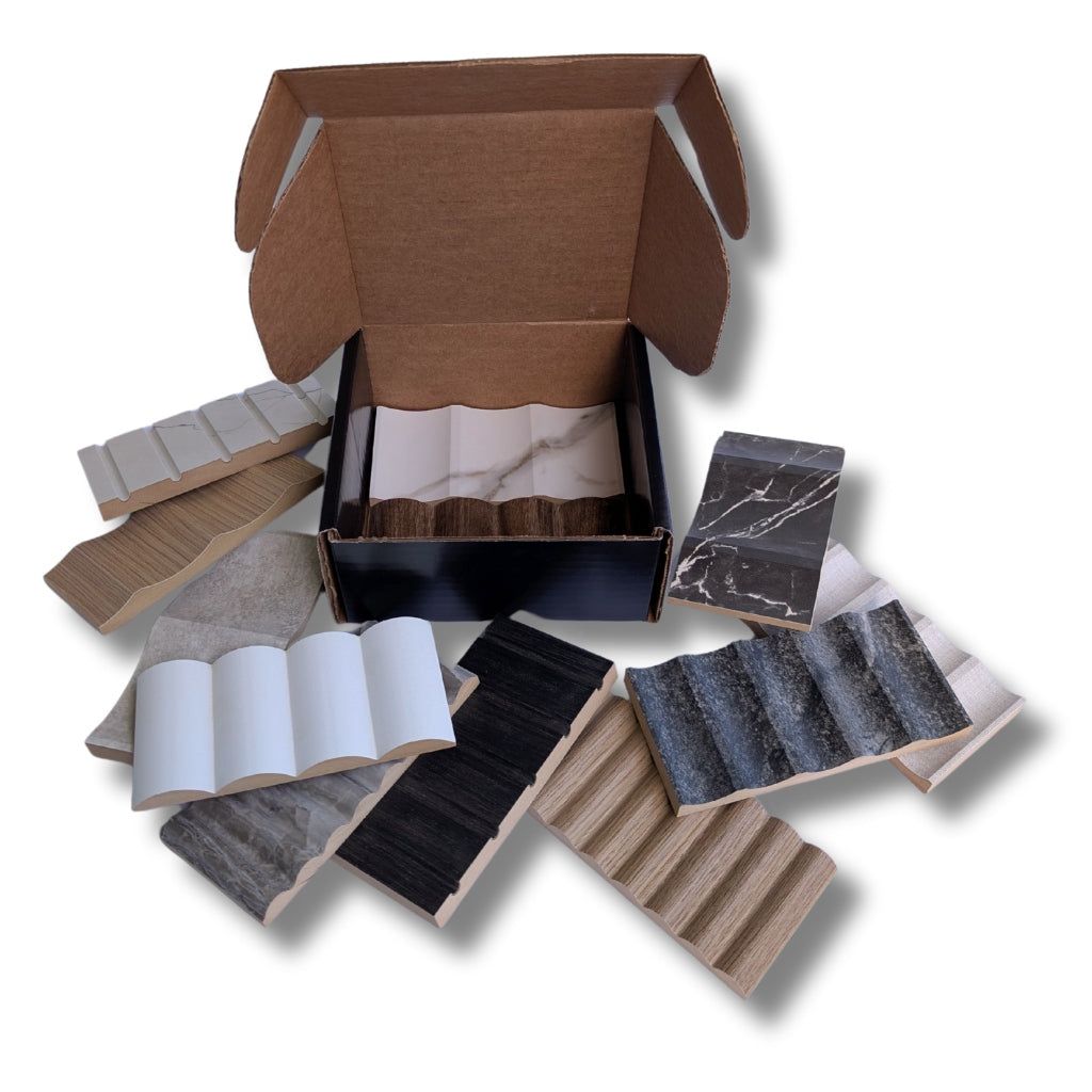 SAMPLE PACK: FLUTED, REEDED, & SLAT WALL PANELS / WALL CLADDING