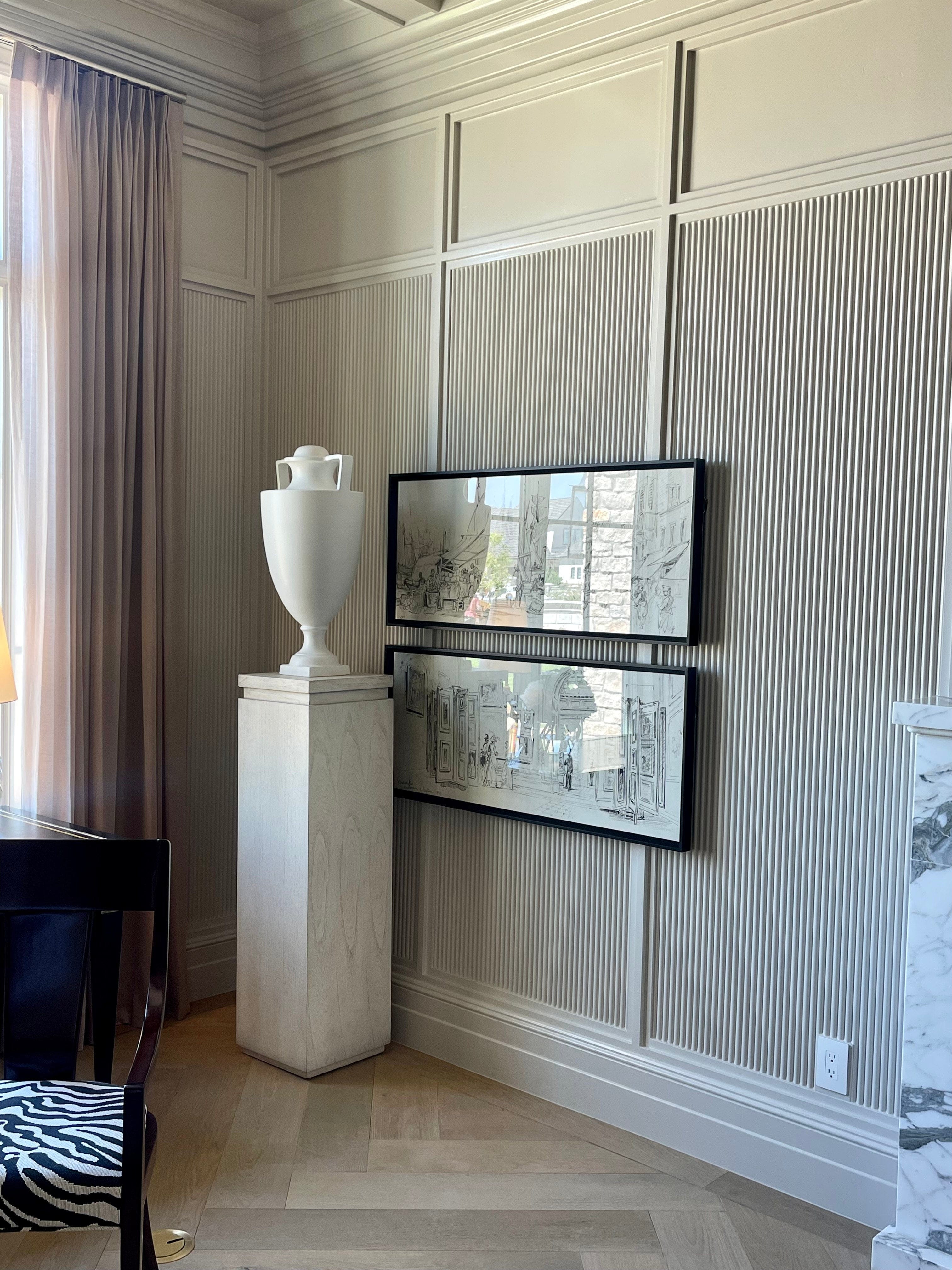 Wrought Iron Reed Panel Reeded Wall Panels - 3/4