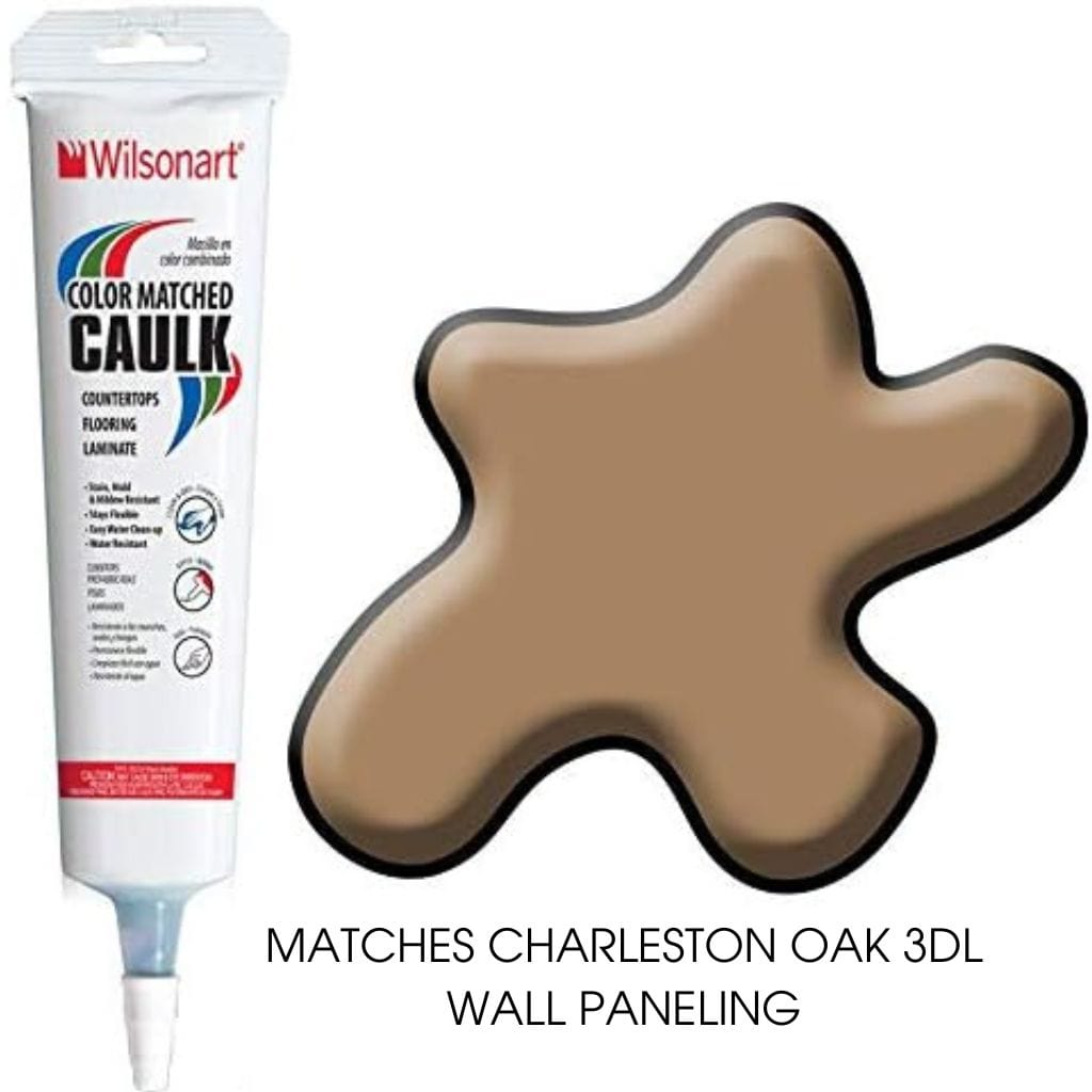 Wilsonart W0040 (Matches Charleston Oak Wall Paneling) Color Matched Laminate Caulk 5.5 oz.
